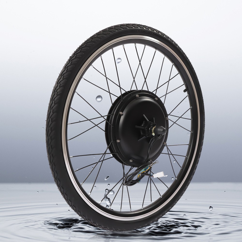 Electric Bicycle Motor Conversion Kit Brushless & Toothless Motor 3 Led Lights