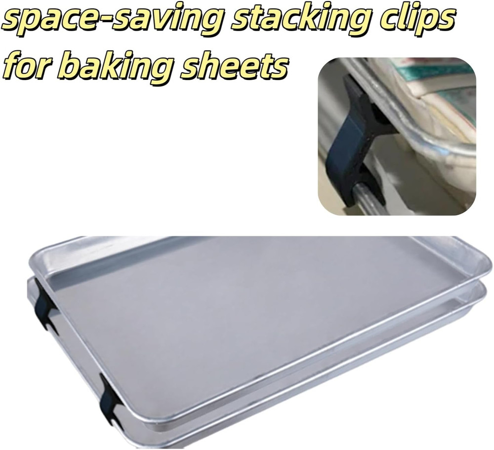 20 Piece Baking Tray Stacker, Reusable Baking Tray Stacker, Space Saving Fixed C