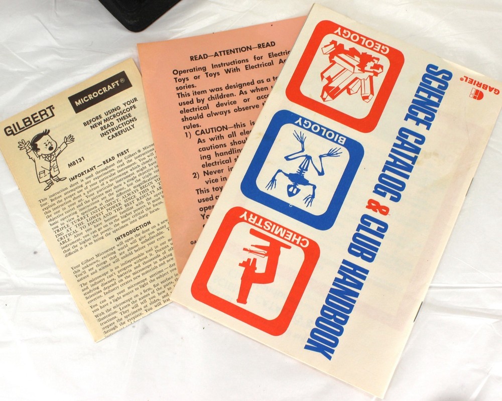 Vintage Gilbert Microcraft Student Microscope Orig Box Booklets Works Great