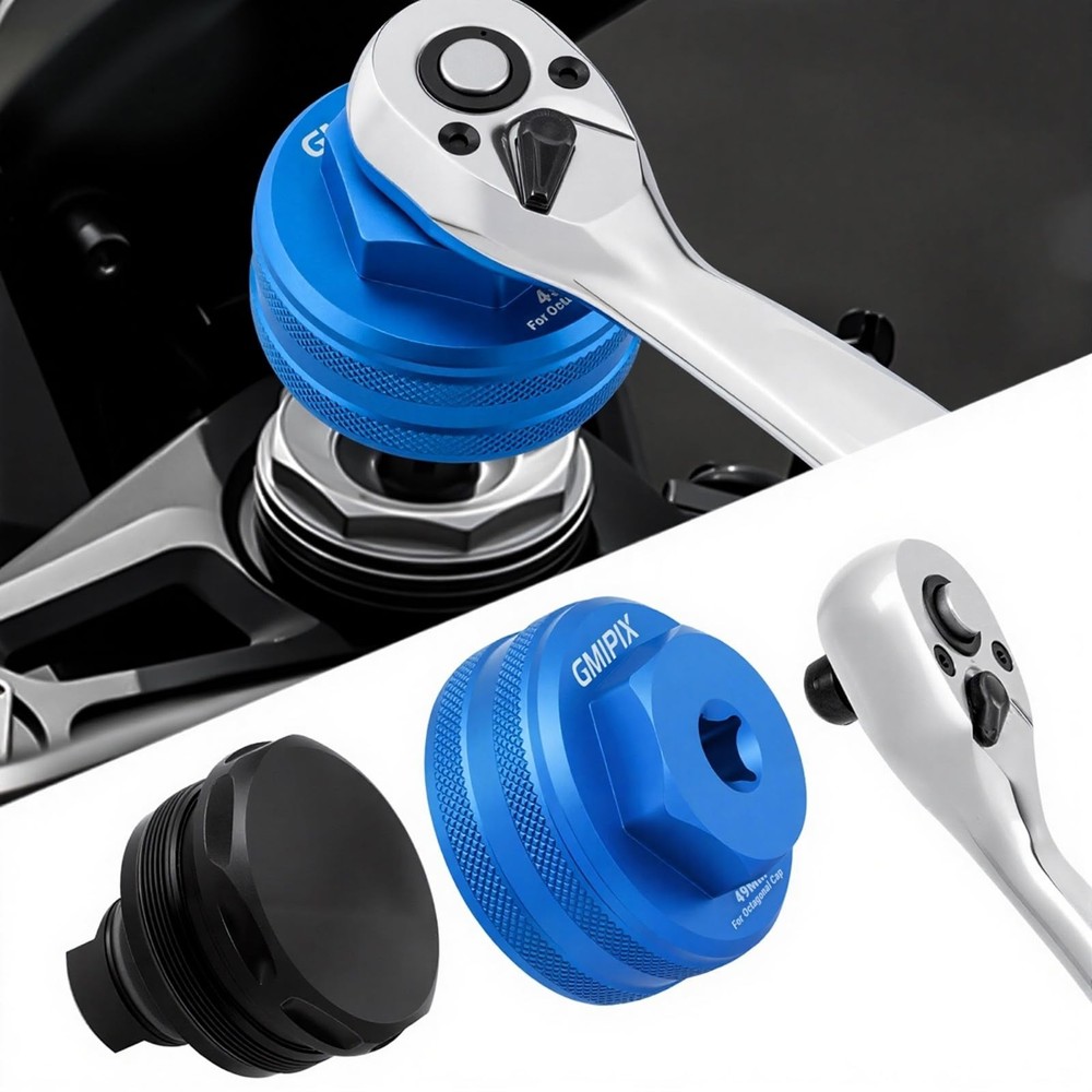 GMIPIX 49mm 8-Point Fork Cap Socket Tool Motorcycle Octagonal