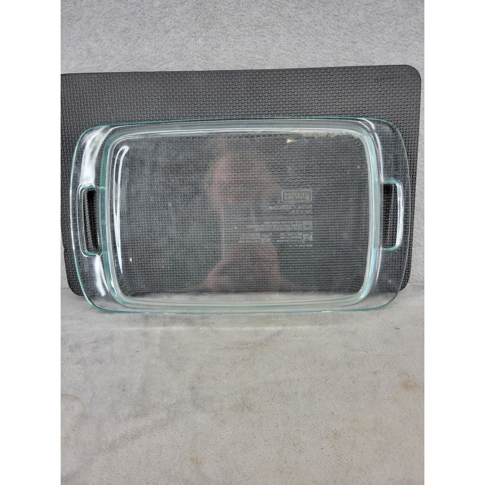 Pyrex 9.5x16 Clear Glass Baking Dish 3qt 2.8L Rectangular Casserole Pan USA C233