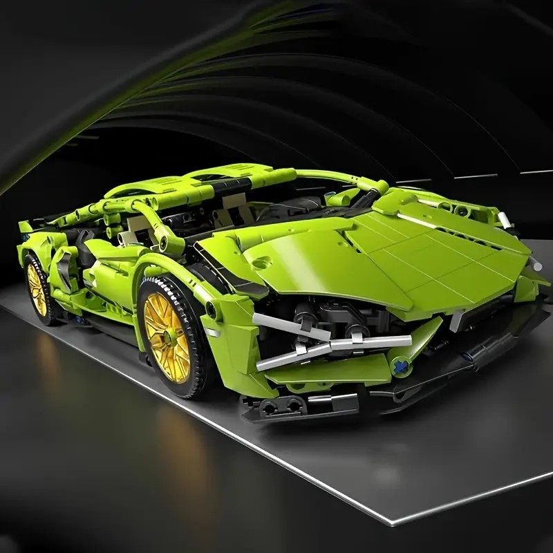 Advanced Speed Green Racing Car Constructor Set with ABS Blocks Speed Vehicle