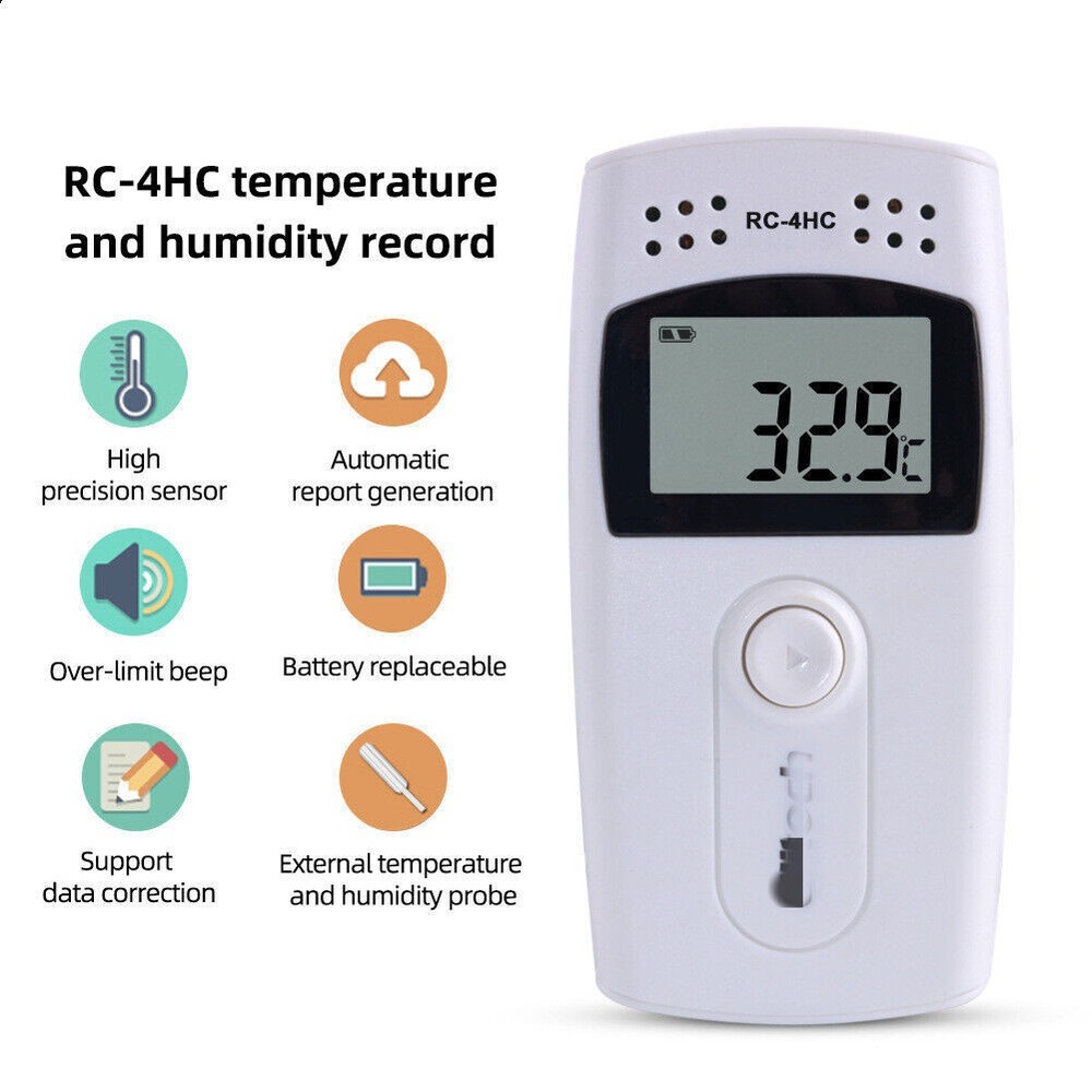 Handheld LCD Display Temperature&Humidity Data Logger Digital Recorder Monitor e