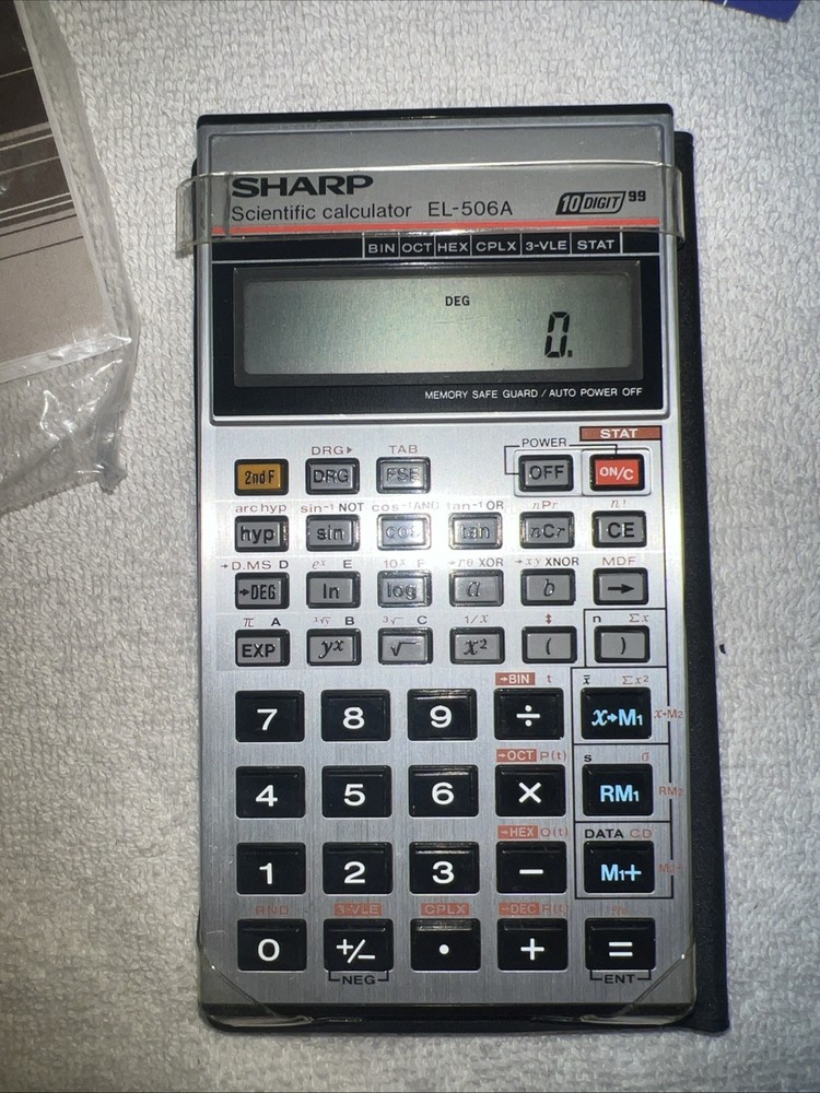 Sharp EL-506A Scientific Calculator w/original Box & Manuals WORKS