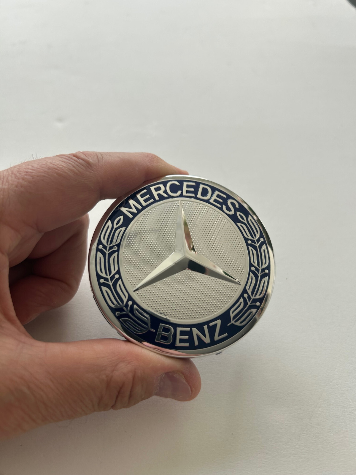 4x Dark Blue Wheel Center Caps Hub Cover Rim for Mercedes