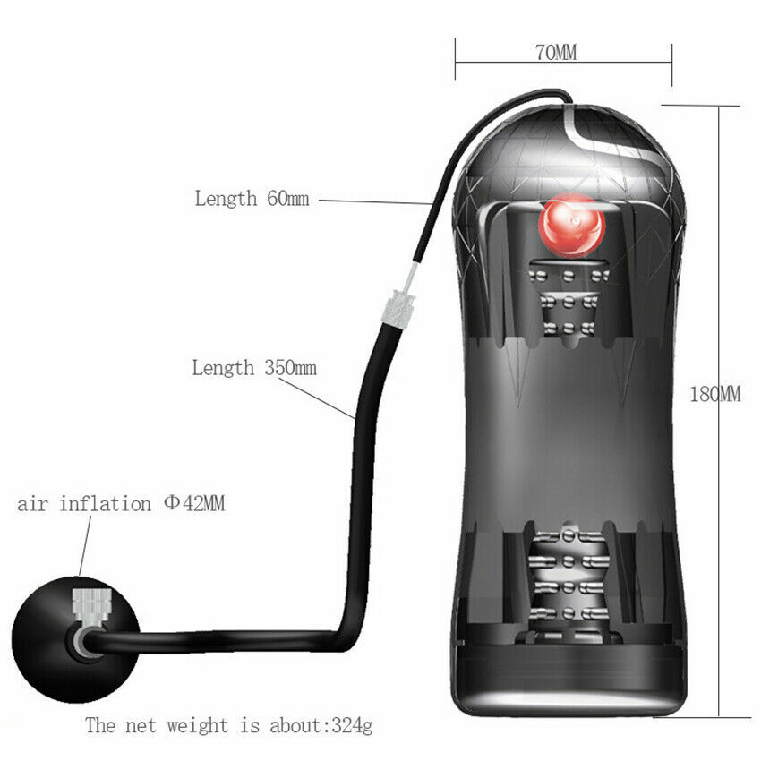 Automatic Handsfree Male Trainer Cup Multispeed Stroker Penis Pump Ribbed Sleeve