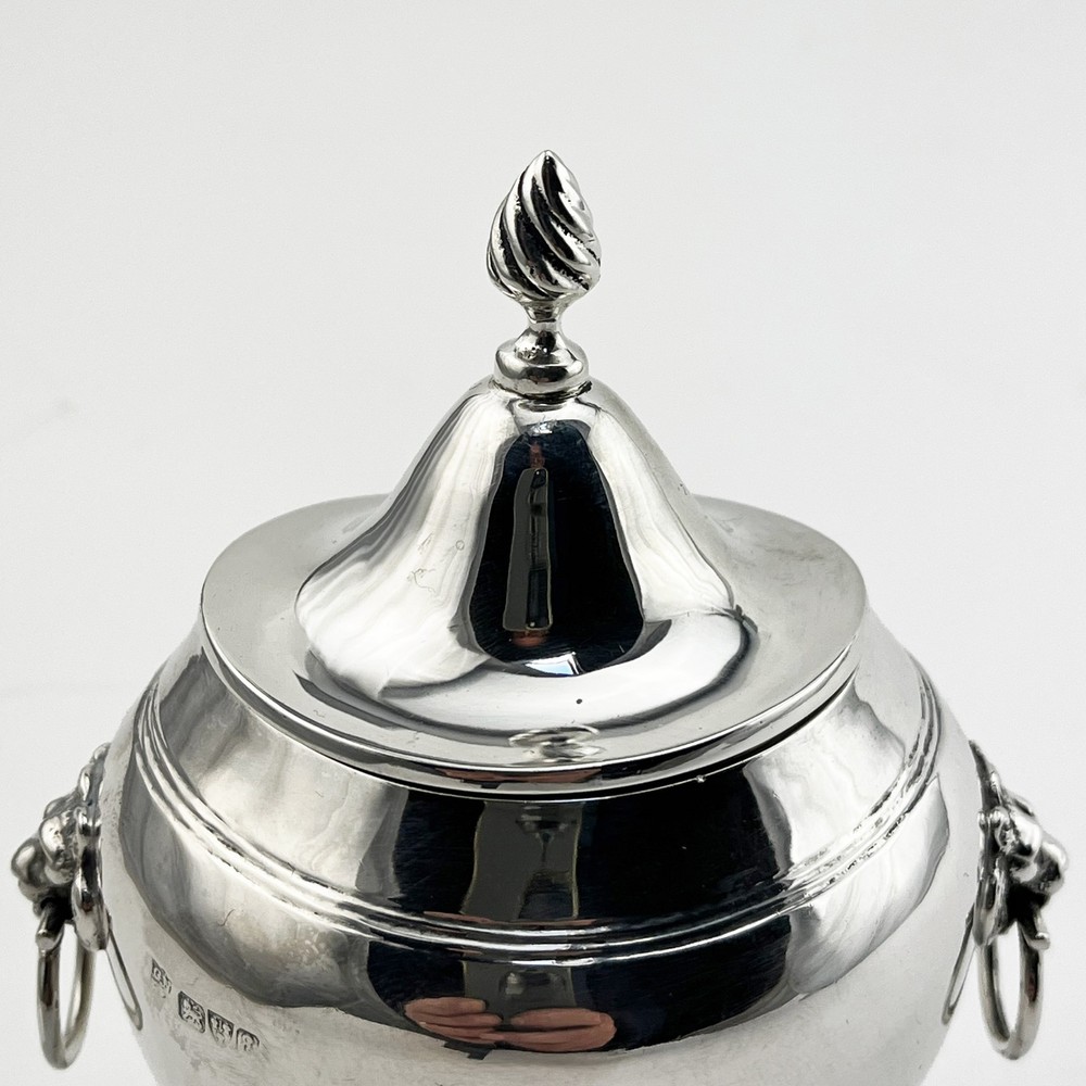 Smart Sterling Silver Oval Tea Caddy 1905 Chester