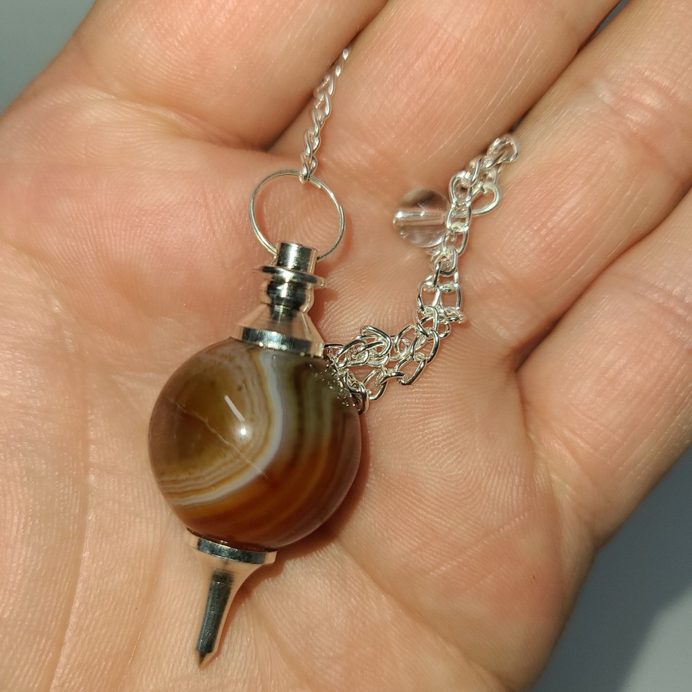 Carnelian Sephoroton Ball Sphere Crystal Dowsing Pendulum Divination Tool