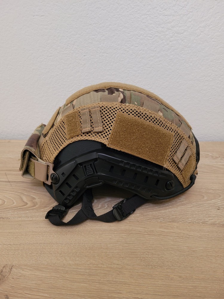 GDBH 3A Ballistic Helmet Black with Multicam Mesh (Medium - Large)