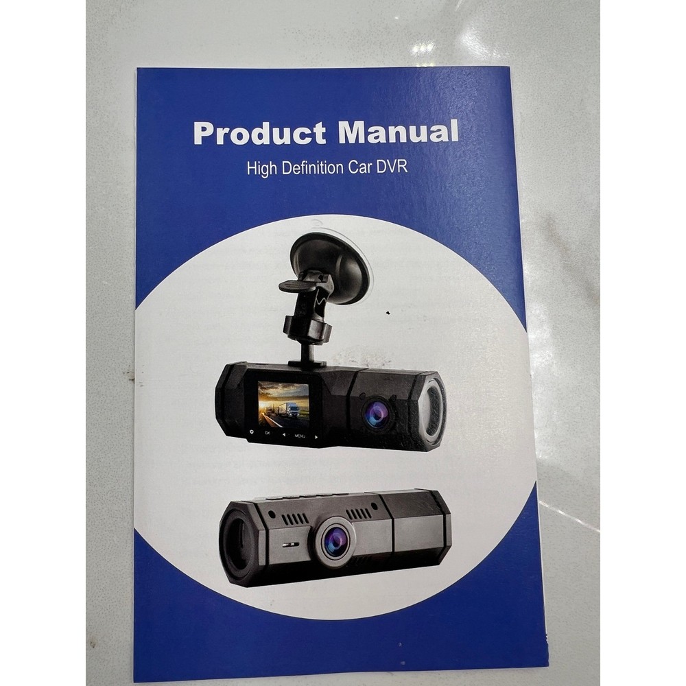 DUAL DASH CAM High Definition Car DVR with Suction Mount and Cables