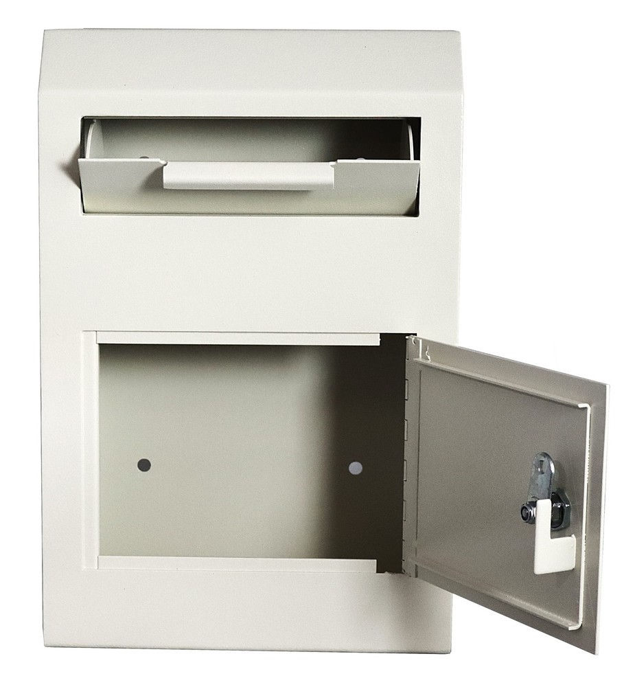 Protex Wall-Mount Drop Box Safe (WDS-150), Piano hinge, secure suggestions, b...