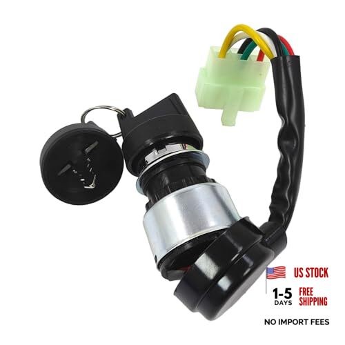 5 Pin Ignition Key Switch with 5 Wire Replacement for Go Kart Dune Buggy ATV