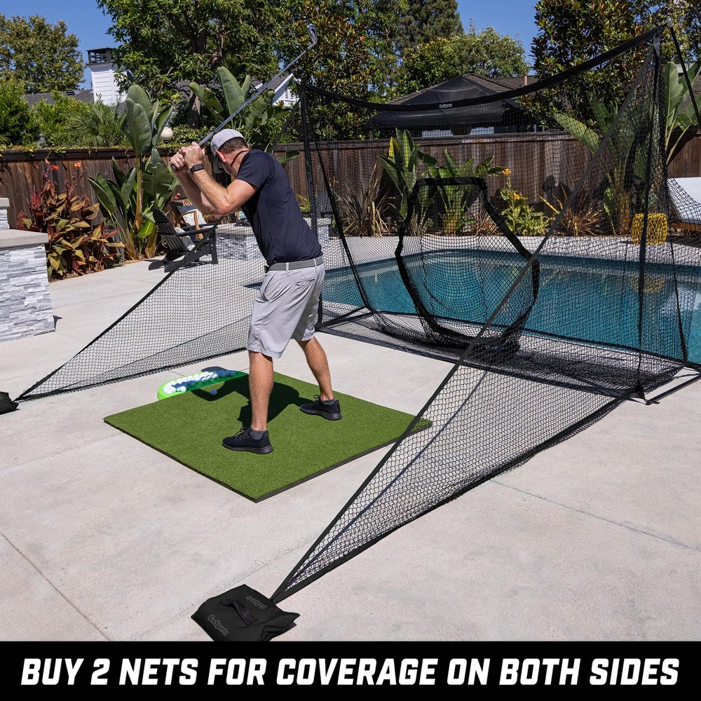 Shank Net Attachment for Golf Hitting Nets Black