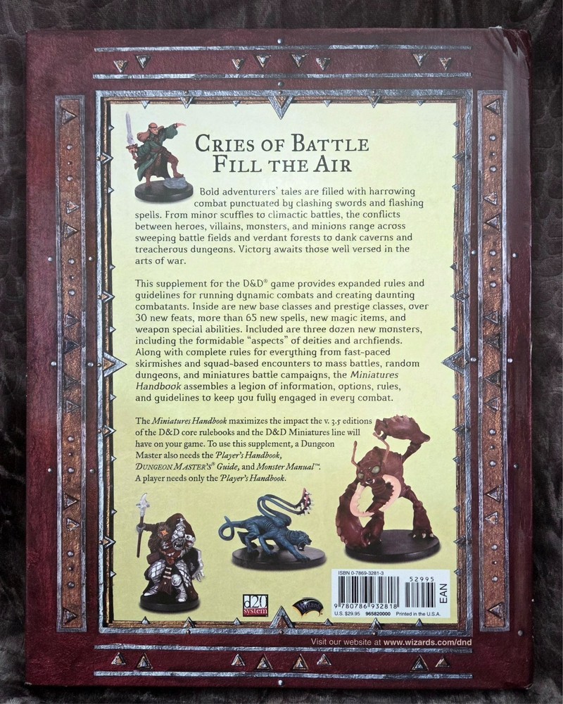 Dungeons & Dragons D&D 3.5 Miniatures Handbook 2003