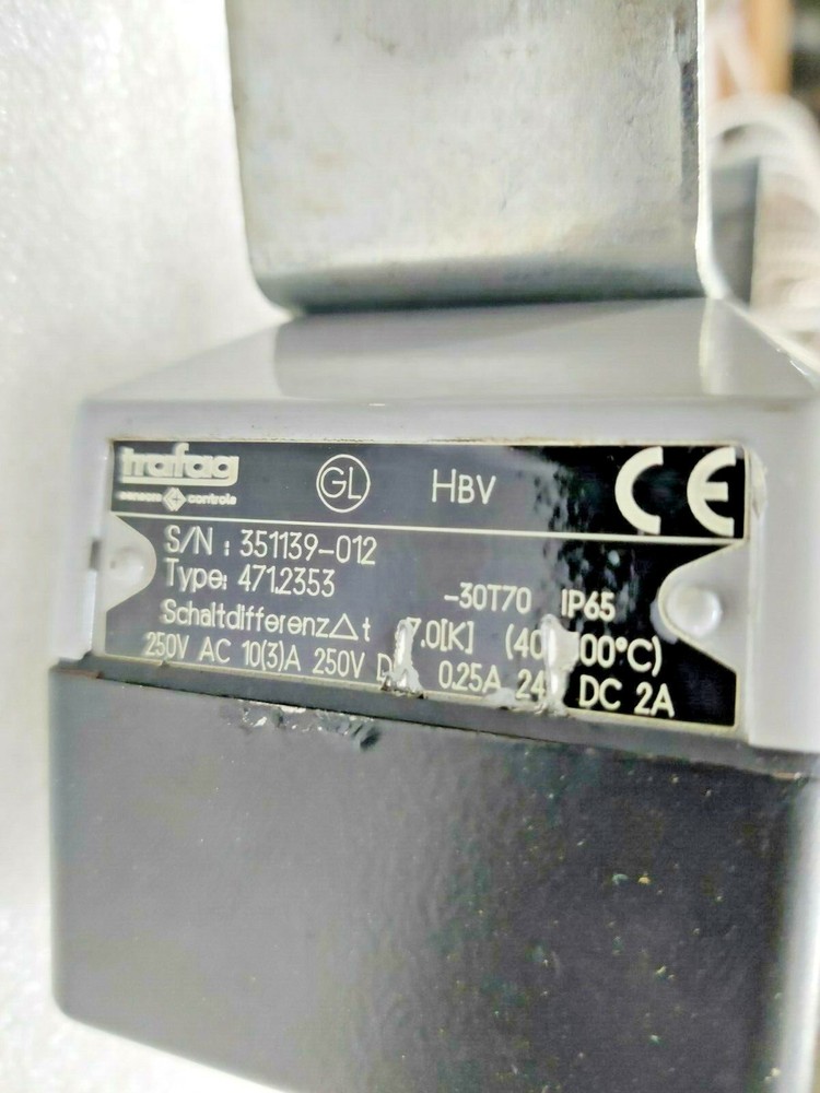 Trafag Sensor Controls Type 471.2353 Pressure Switch TEMPERATURE THERMOSTAT