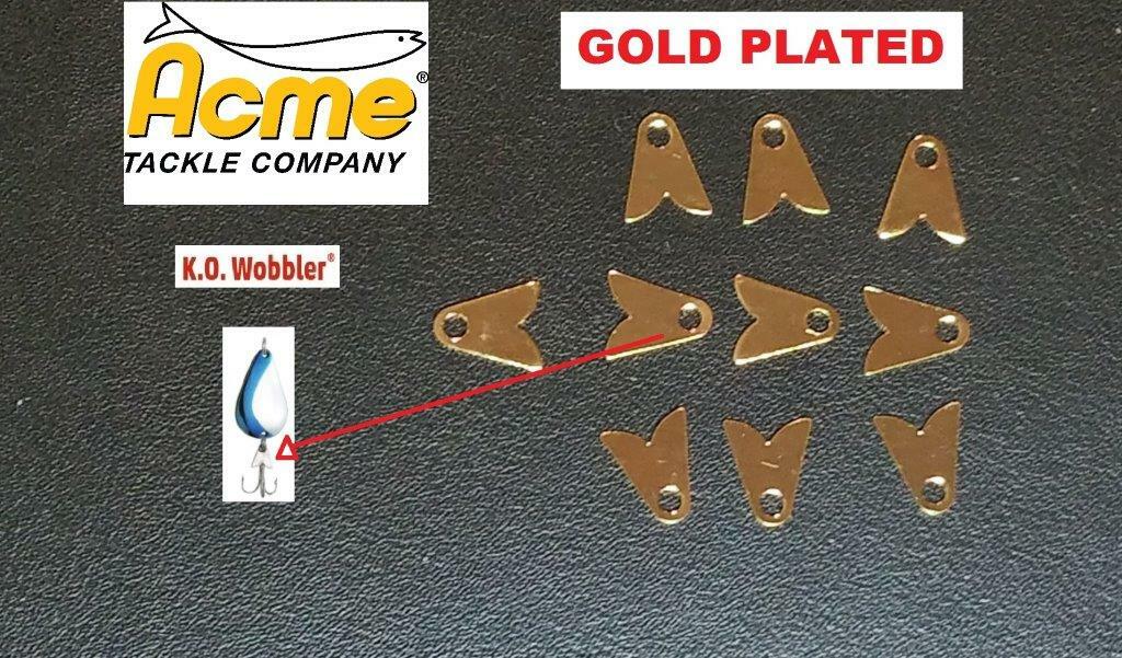 10 PK - GOLD PLATED HOOK TEASERS / SONIC FLIPPER - ACME TACKLE OEM PARTS (OBO)