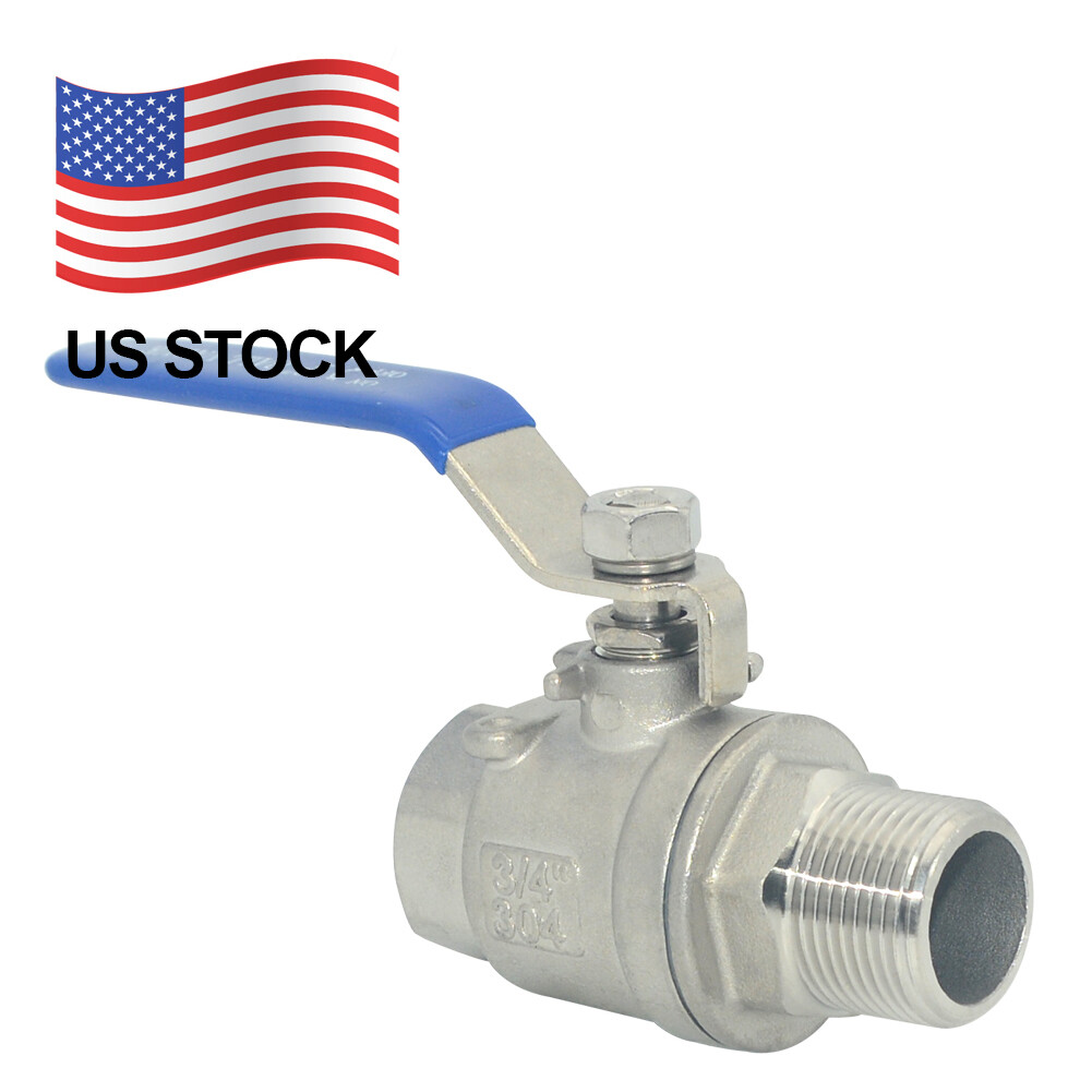 3/4" MALE to Female Ball Valve Stainless steel 304 NPT Full Port US Stock