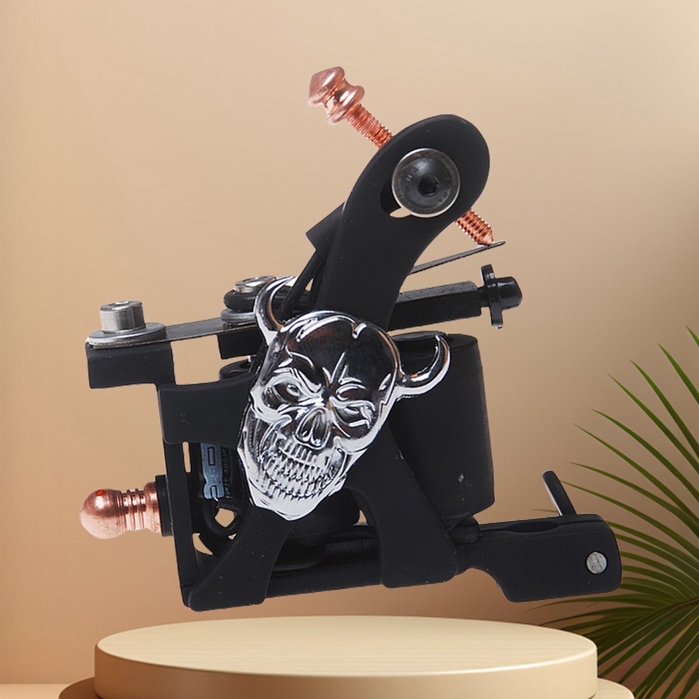 Coil Tattoo Machine Cast Iron Frame for Beginner 10 Wrap Shader 404-D