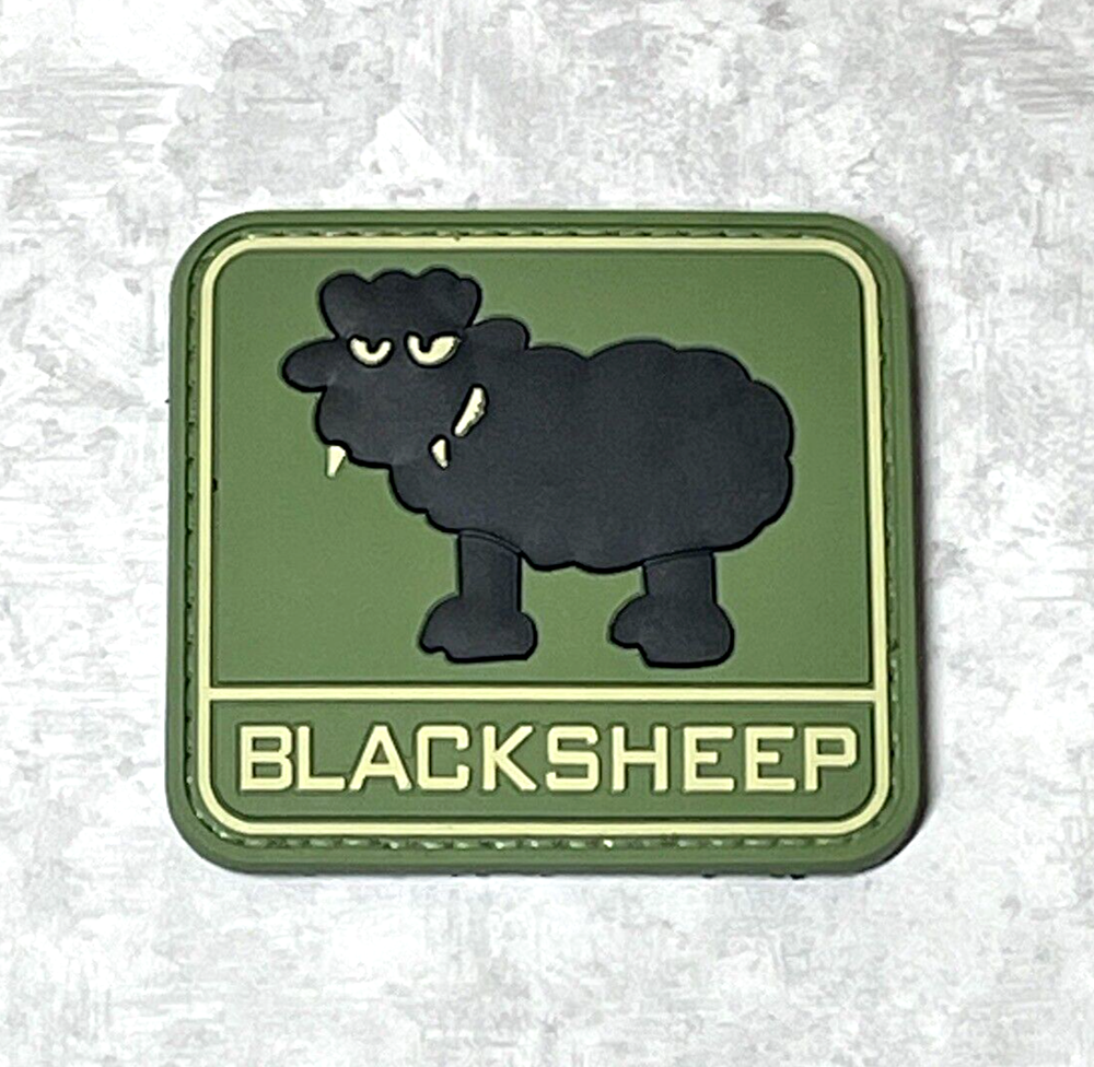 Black Sheep Tactical Morale Patch, 3D PVC Rubber Seal Recon Blacksheep Patch