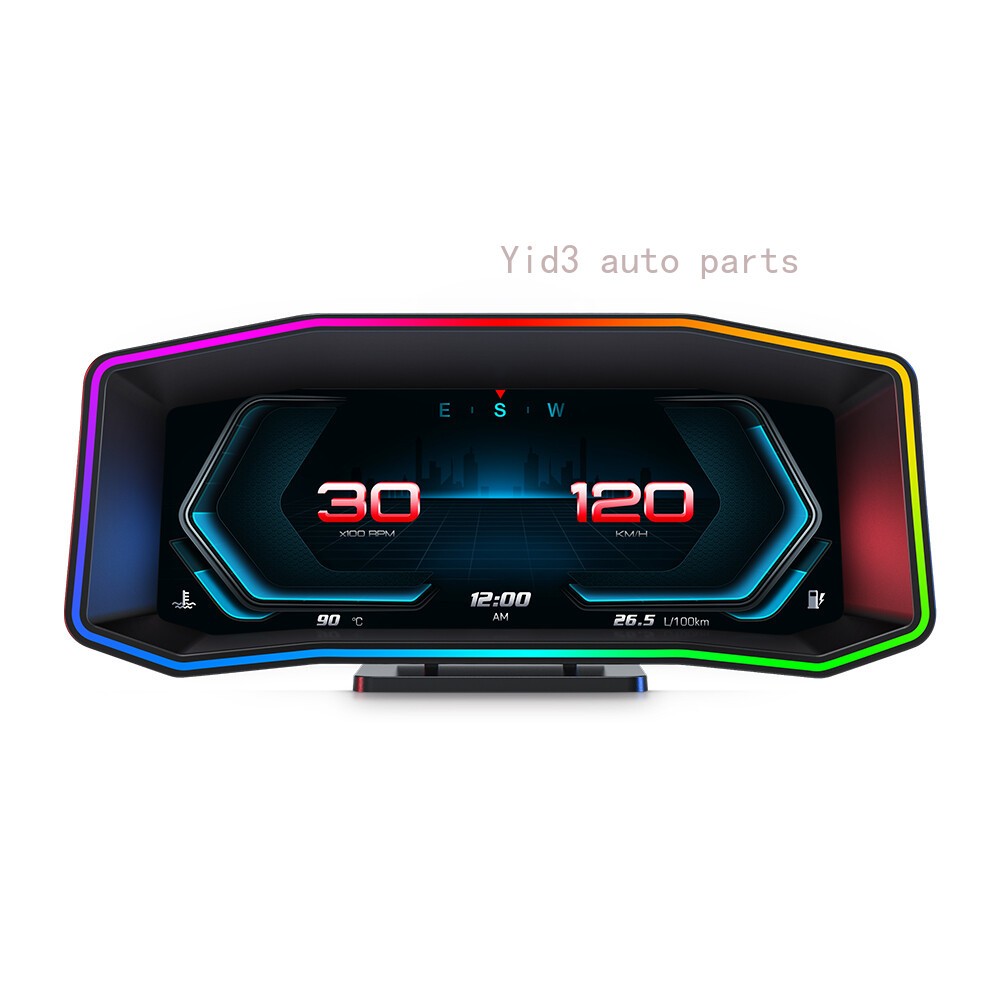 P4 Car LCD Head Up Display OBD2 GPS Dual System Projector Speedometer Tachometer