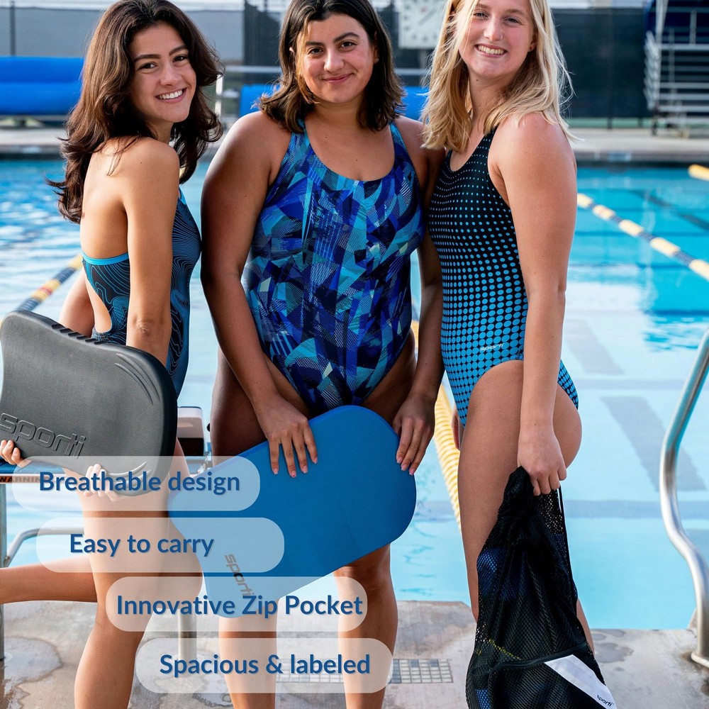 Swim Equipment Bag Mesh Drawstring Backpack Swimmer Beach Gear Storage
