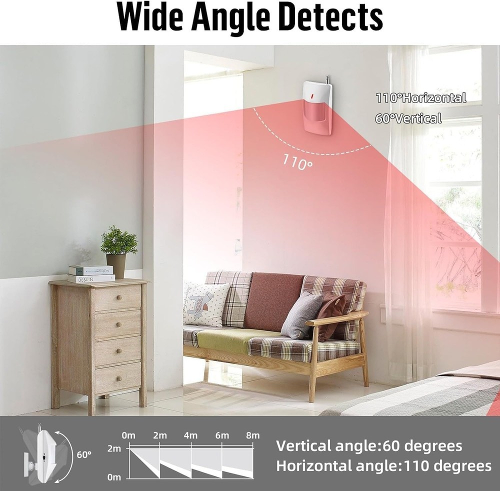 WiFi Alarm System for Home Security, 120dB Wireless Alarm Security System wit...