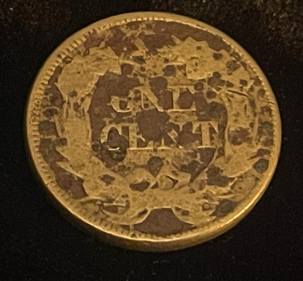1857 Flying Eagle Cent Penny AS IS
