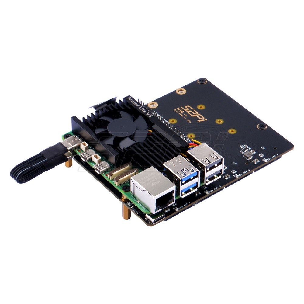 N16 Quad NVMe Expansion Adapter Board For Raspberry Pi 5