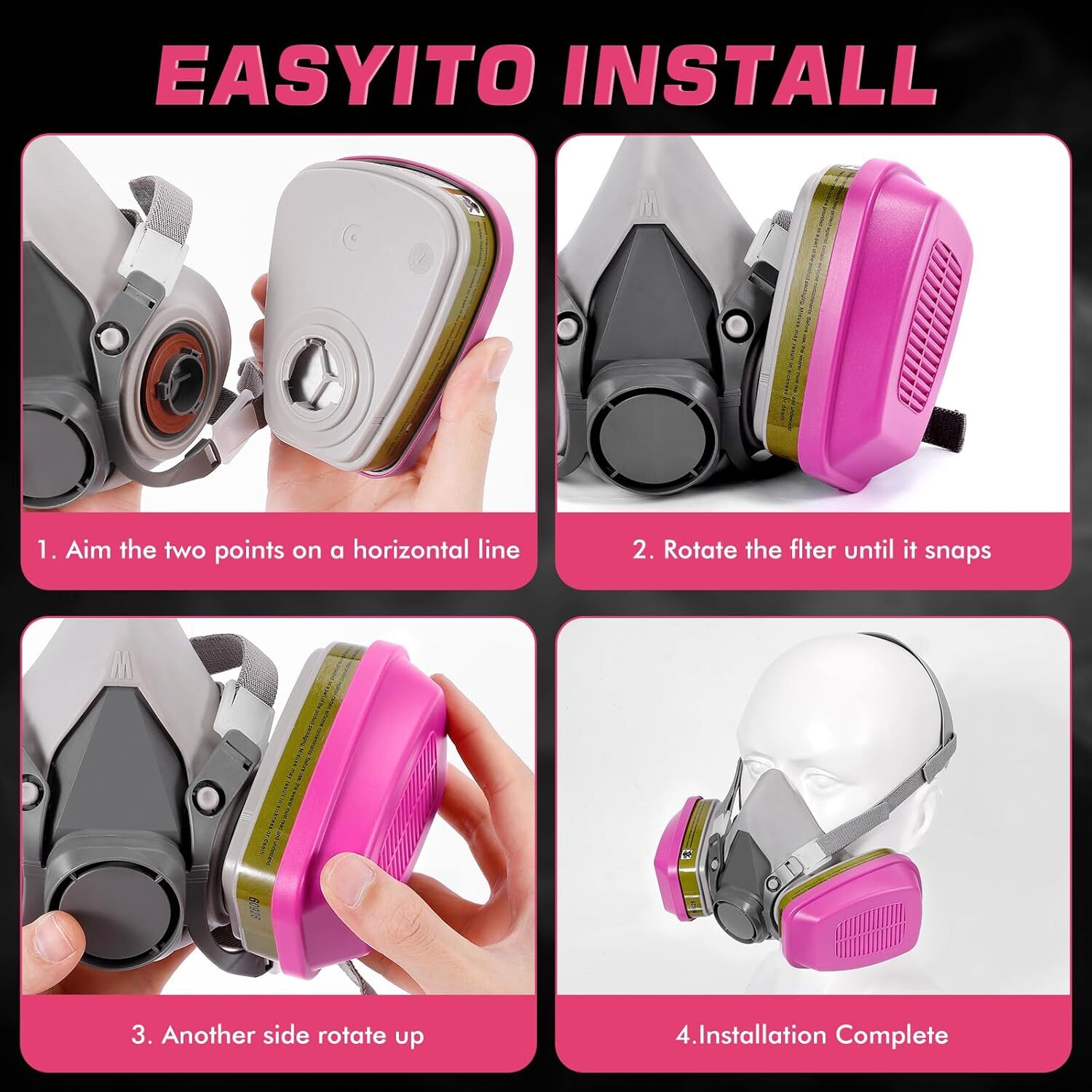 1 Pair 60926 Multi Gas Vapor P100 Replacement Respirator Protection Cartridge US