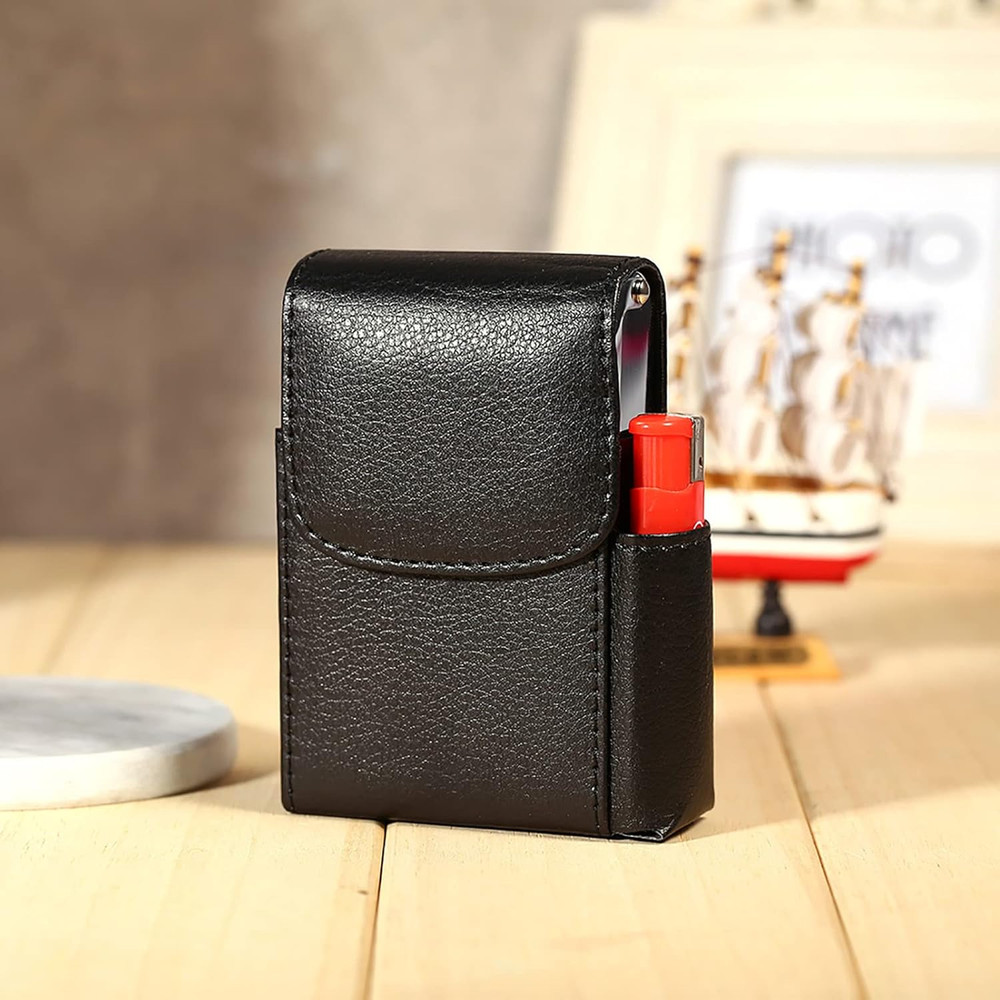 Leather Cigarette Case, Leather Cigarette Box anti Scratch Protective Storage Ca