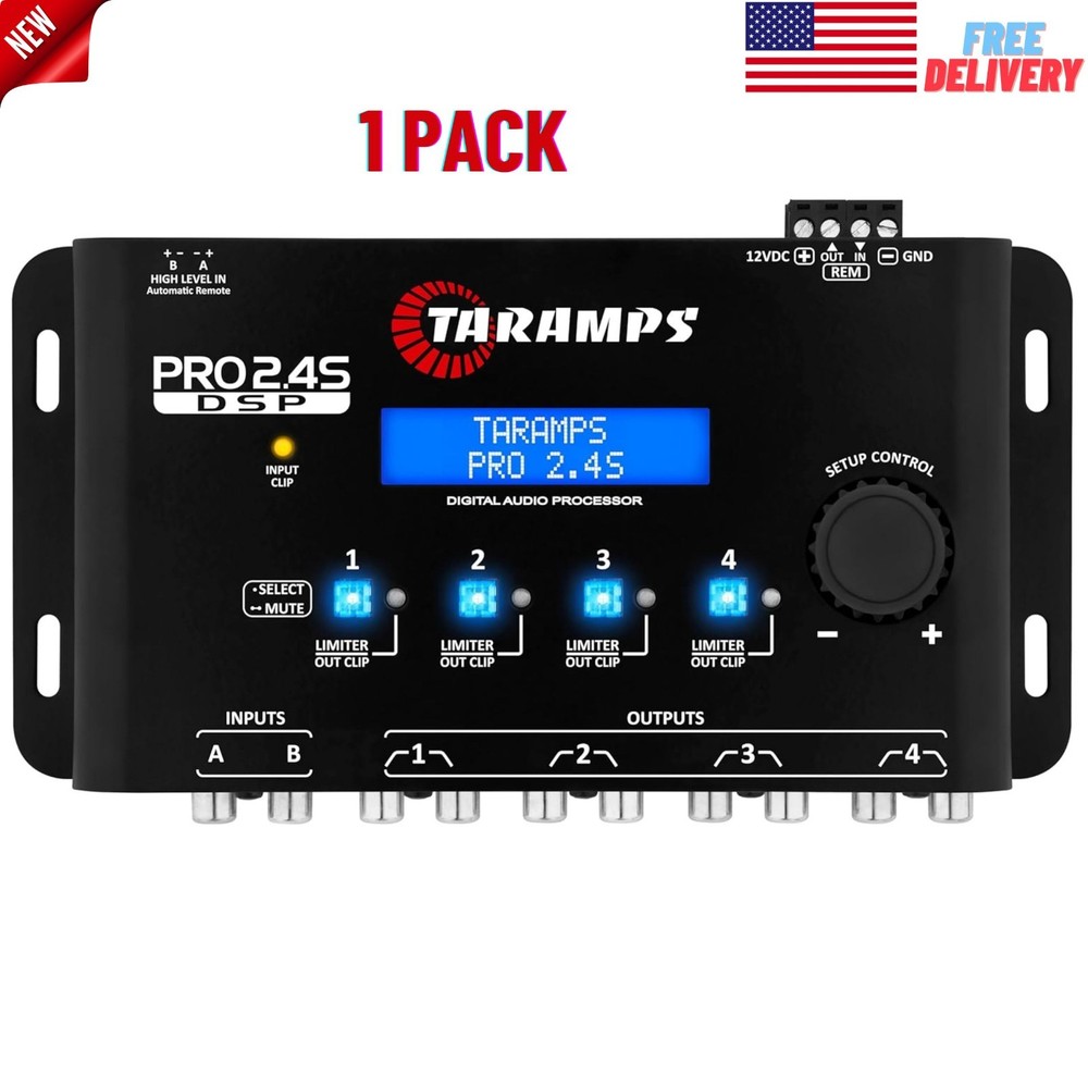 Crossover Full Digital Signal Processor & Equalizer 12 Preset EQ for Car Audio