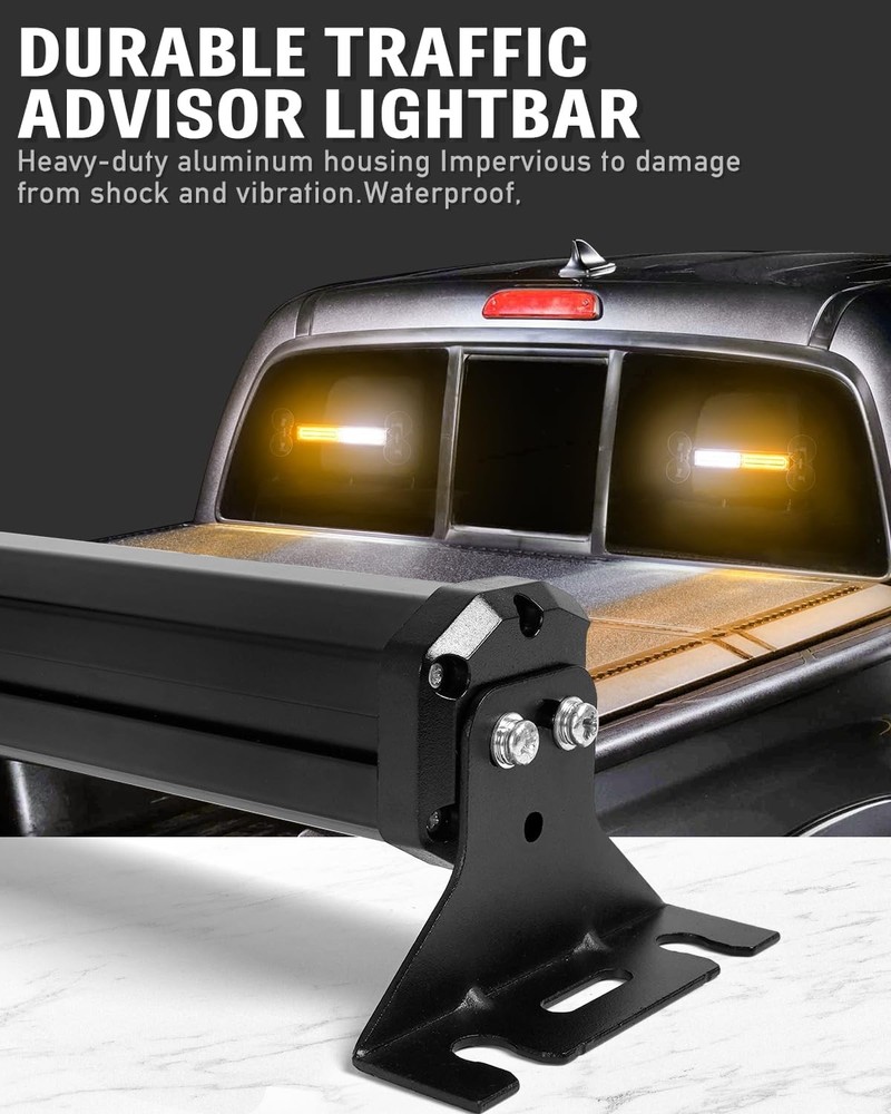 Amber White Dash Light Bar 40 LED Strobe Warning