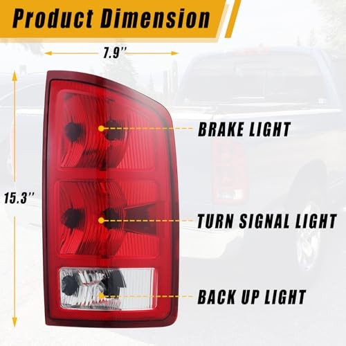 Tail Light Compatible With 2002 2003 2004 2005 2006 Dodge Ram Left Driver Side