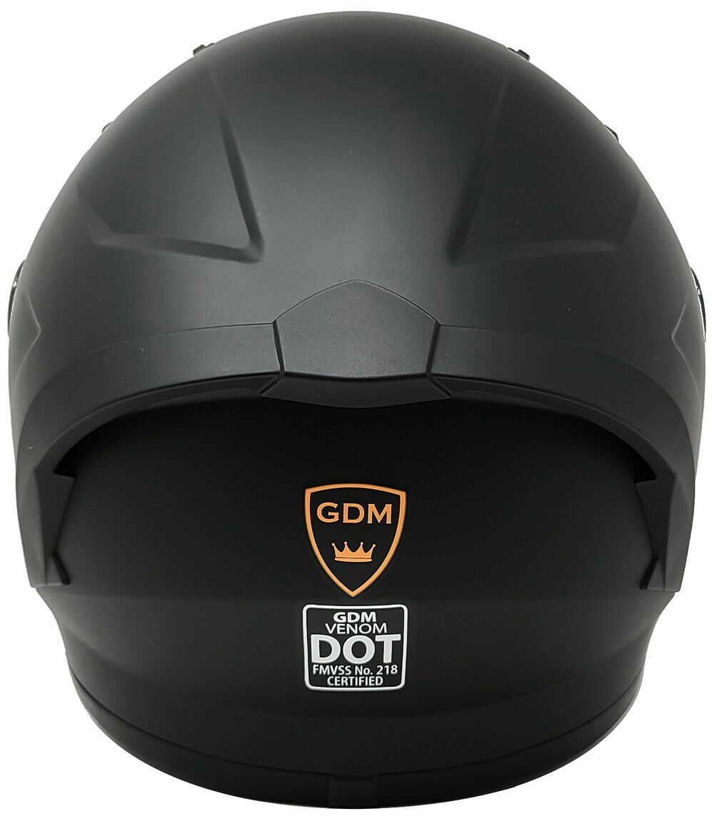 NEW GDM VENOM SUPERSONIC Bluetooth Motorcycle Helmet Matte Black S M L XL XXL