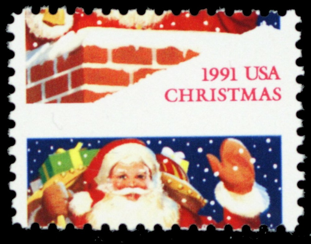 2579, Mint NH 29¢ Santa Perforation Shift Freak Error * Stuart Katz