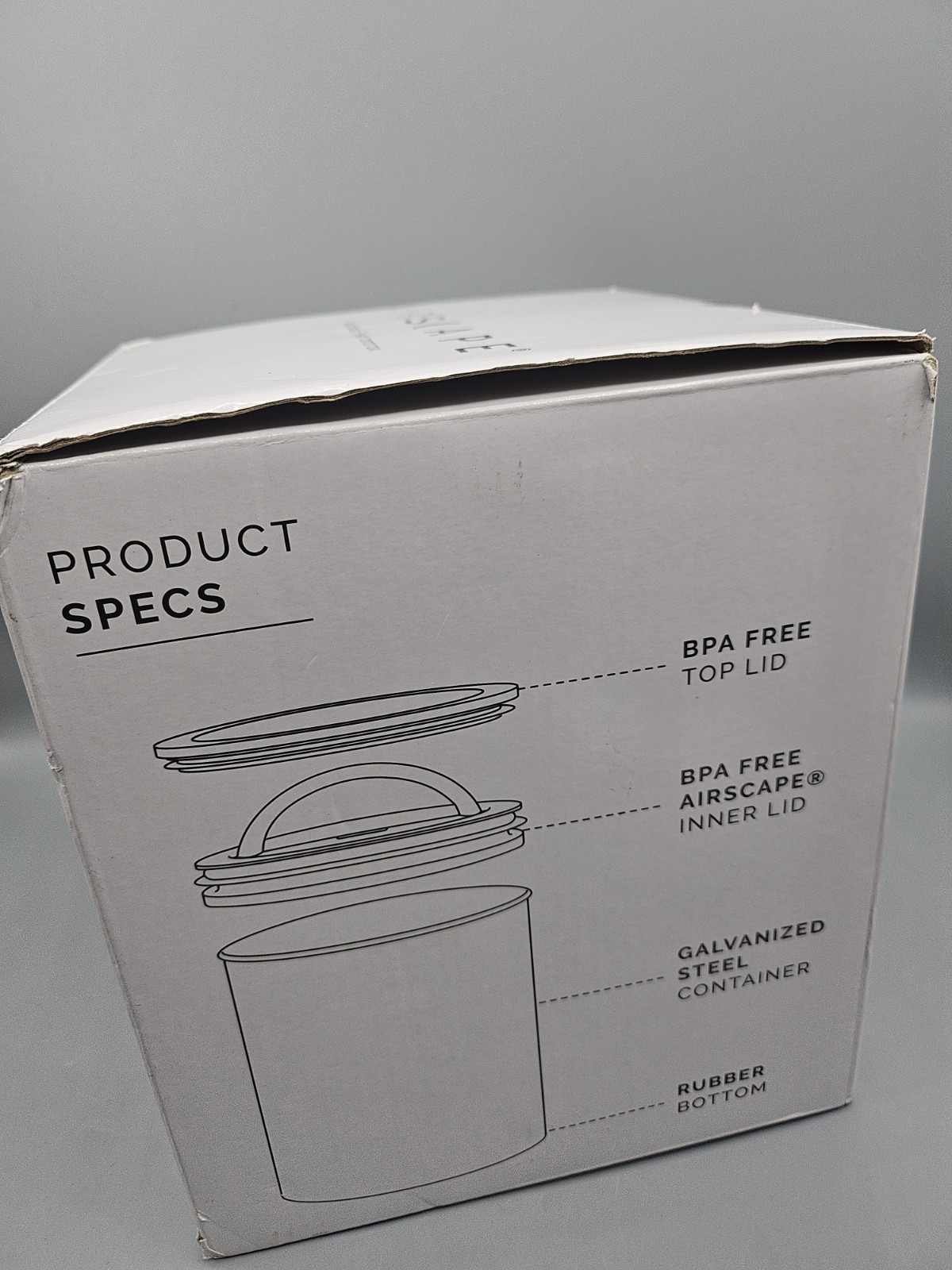 Planetary Design Airscape Kilo Coffee Storage Canister Large, Matte Gray New