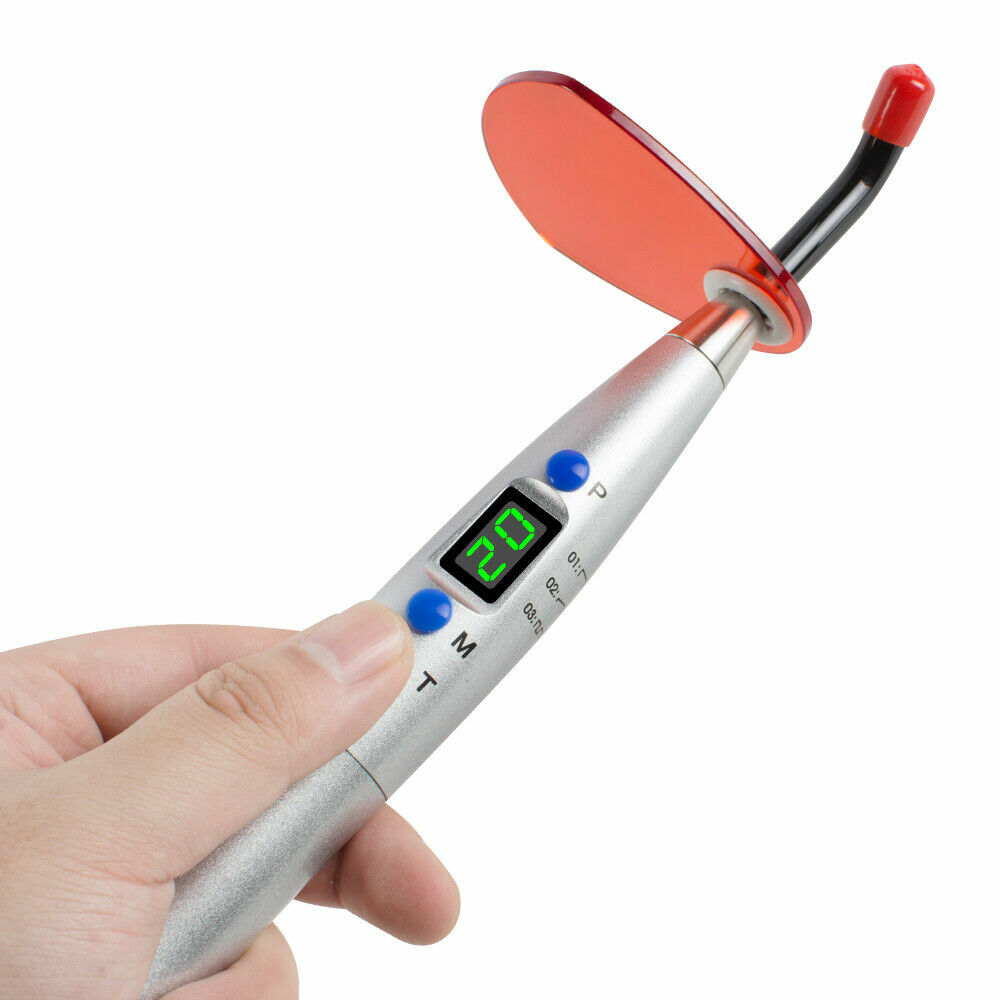 Dental LED Curing Light Three Modes 10W Gradually Flashing All Light Mode Silver