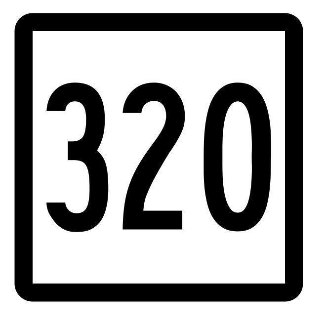 Connecticut State Route 320 Sticker Decal