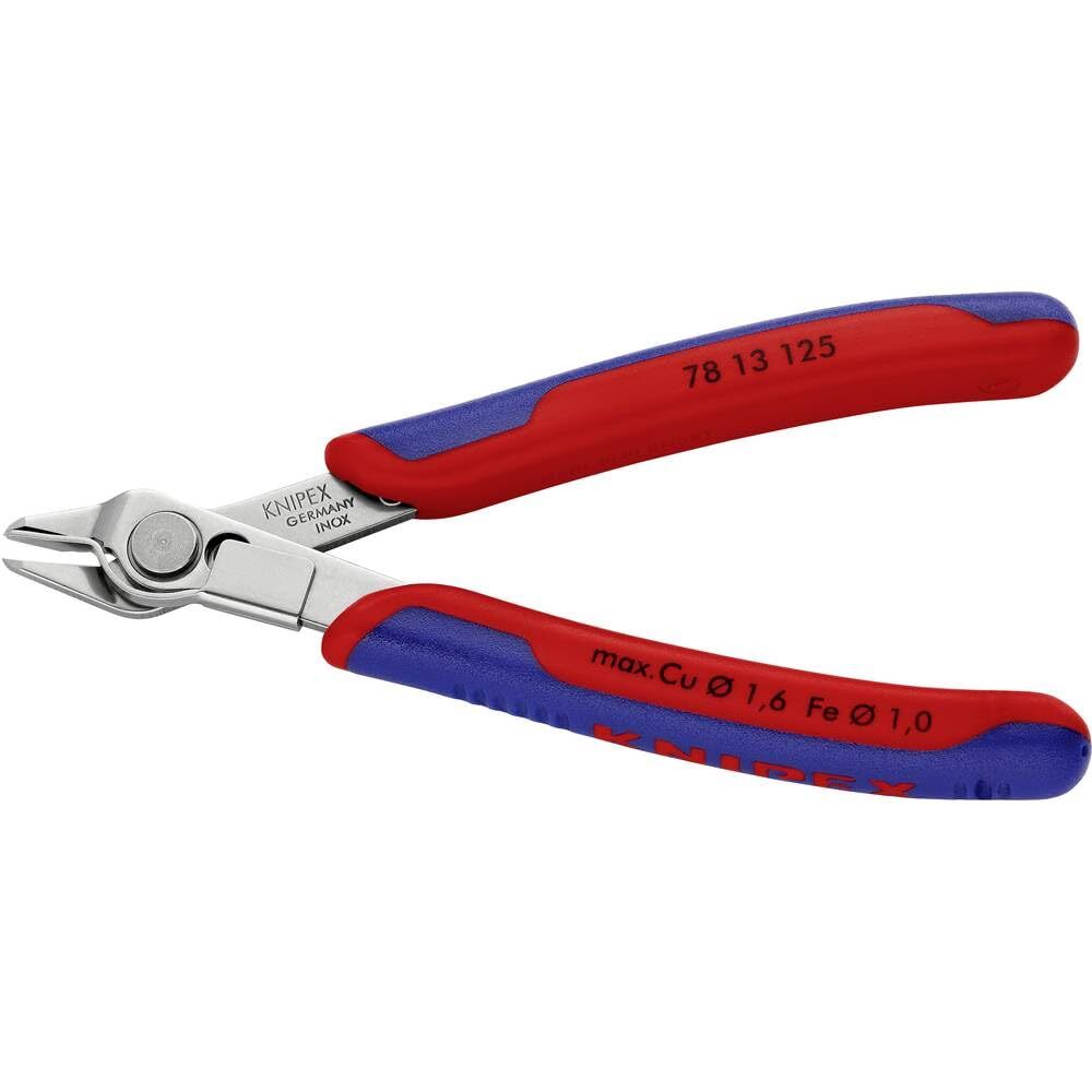 Knipex 78 13 125 Electronics Cutter "Super-Knips" 4 92" with opening spring