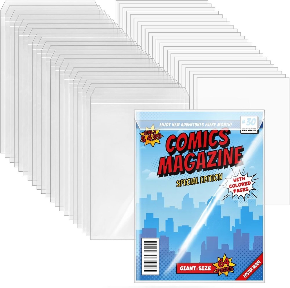 Current Size Comic Book Bags and Boards VOKOY Sets Reusable Transparent Sleeves