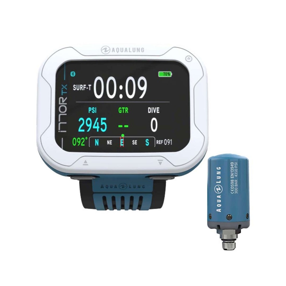 Aqualung i770R TX Dive Computer with Transmitter, White/Petrol