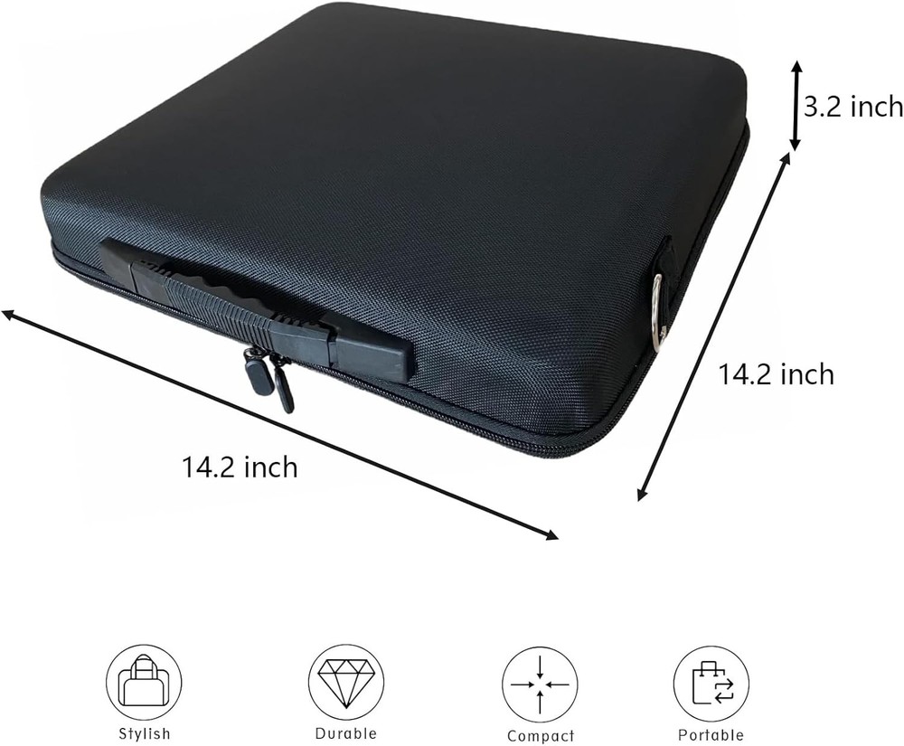 Pool Ball Carrying Case,Hard Billiard Case Cue Rectangle, Black