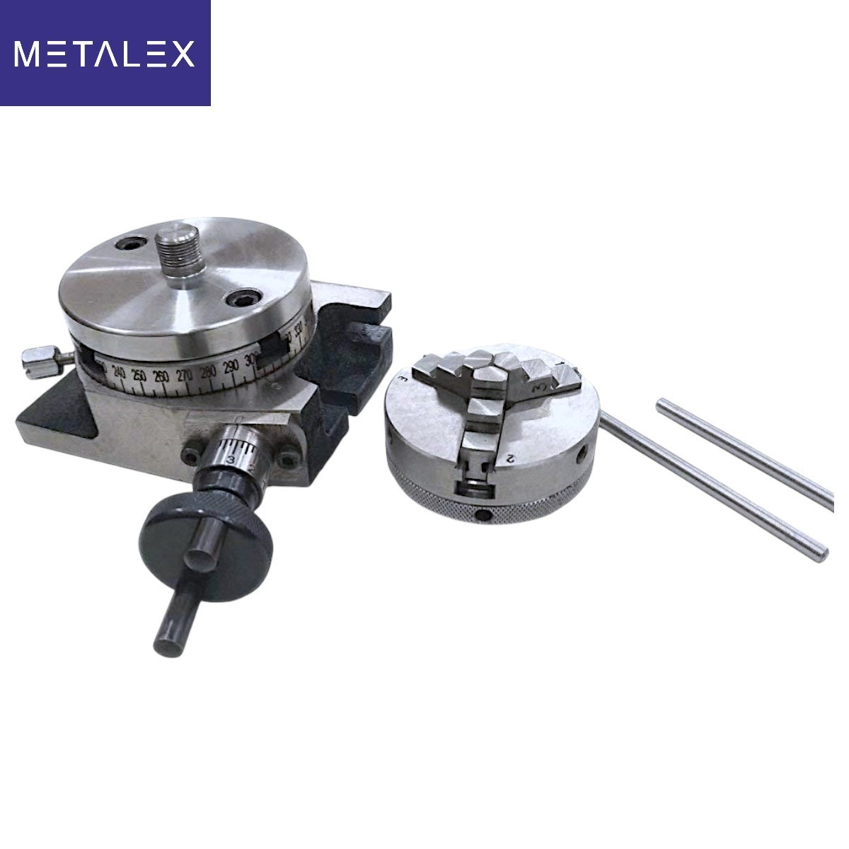 Rotary Table 4" HV4 Model Horizontal And Vertical 100mm & 65mm 3 Jaw Lathe Chuck