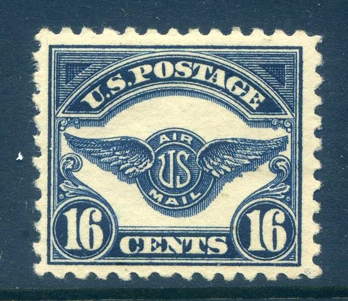 C5, 16¢ Early Airmail, Mint LH, small thin, Scott $60