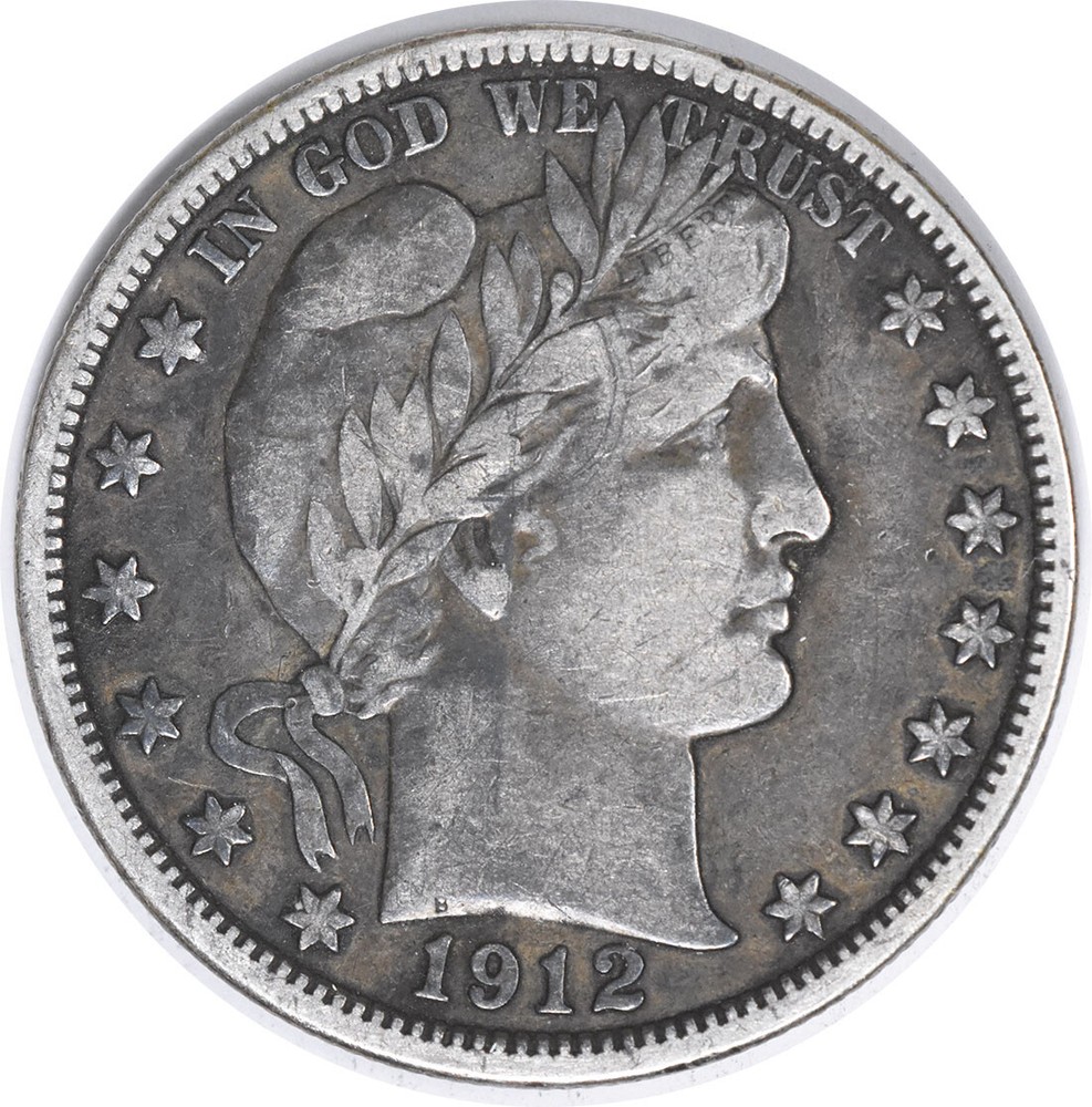 1912 Barber Silver Half Dollar VF Uncertified #1140