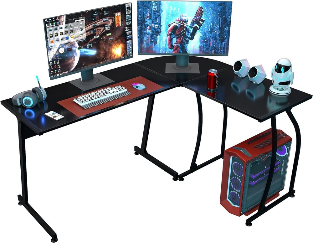 58" L Shaped Computer Desk  L Shaped Corner Desk Laptop Study Writing Table