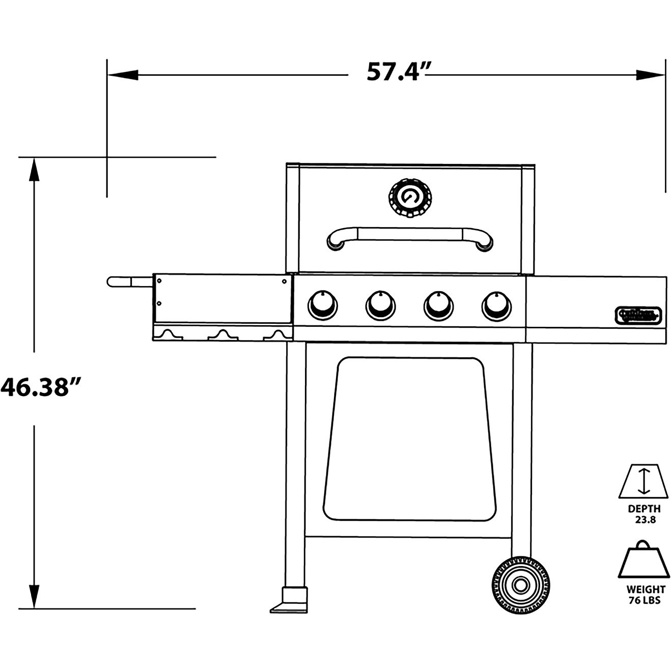 Outdoor Gourmet Classic 4-Burner Gas Grill NEW FREE SHIPPING
