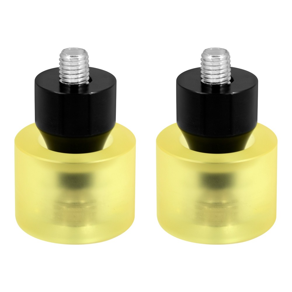 2x Engine Protective Guard Crashs Bars Yellow Protector M12 End Balls For Harley