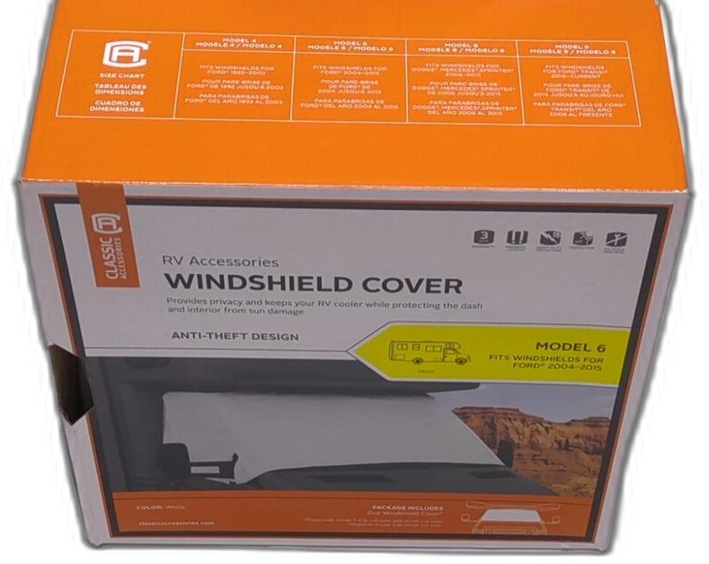 Classic Accessories Rv Windshield Cover Model 6