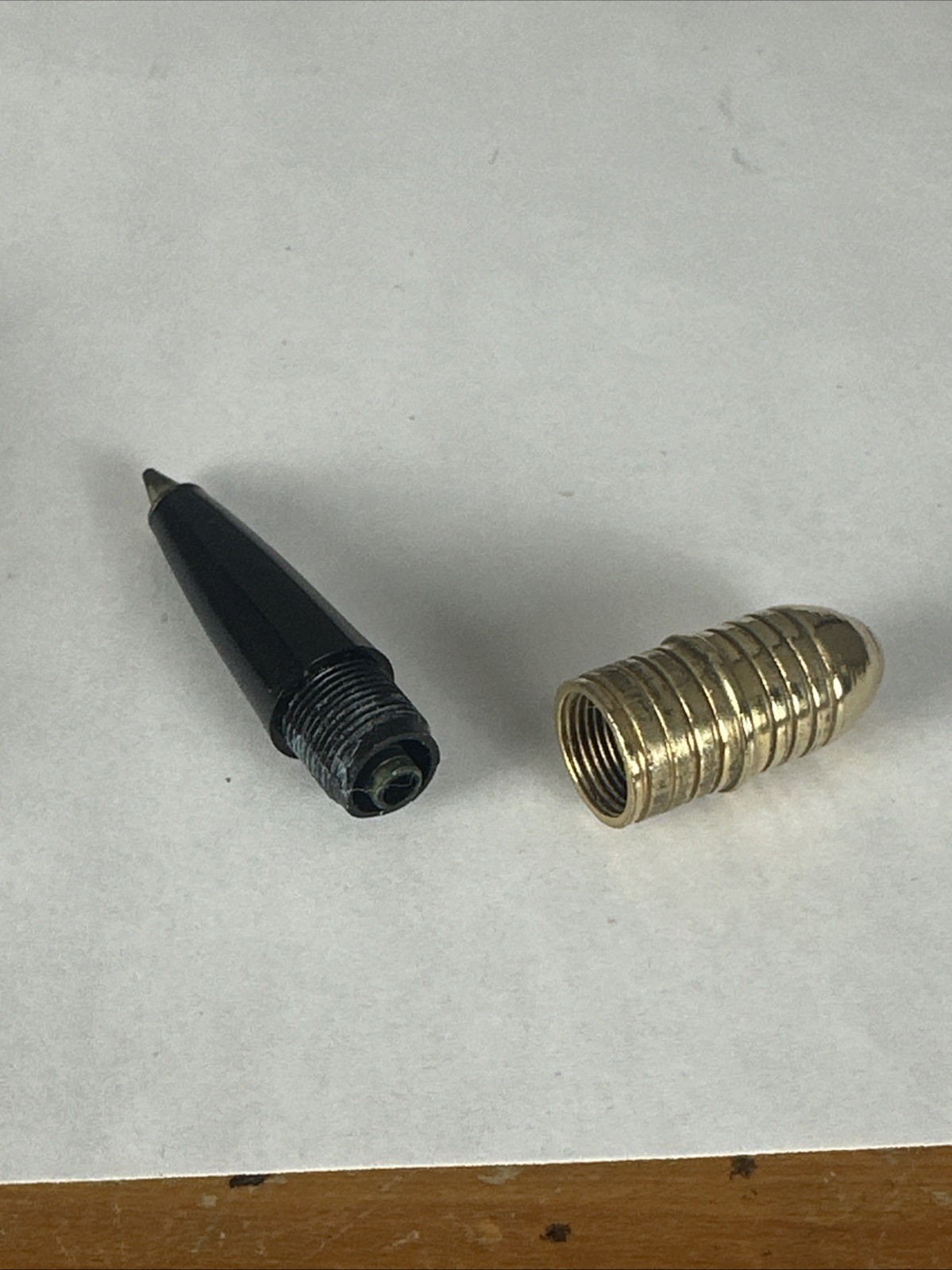 Antique Art Nouveau Ornate Gold Tone Filigree Chatelaine Pen Jeweled Case